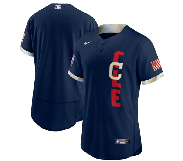Men's Cleveland Indians Blank 2021 Navy All-Star Flex Base Stitched MLB Jersey Men's Cleveland Indians Blank 2021 Navy All-Star Flex Base Stitched MLB Jersey